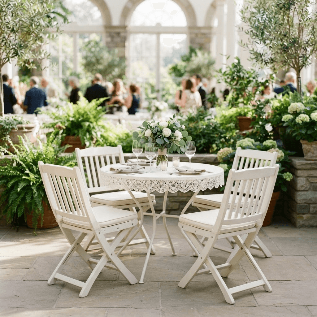 Sillas y mesa para eventos