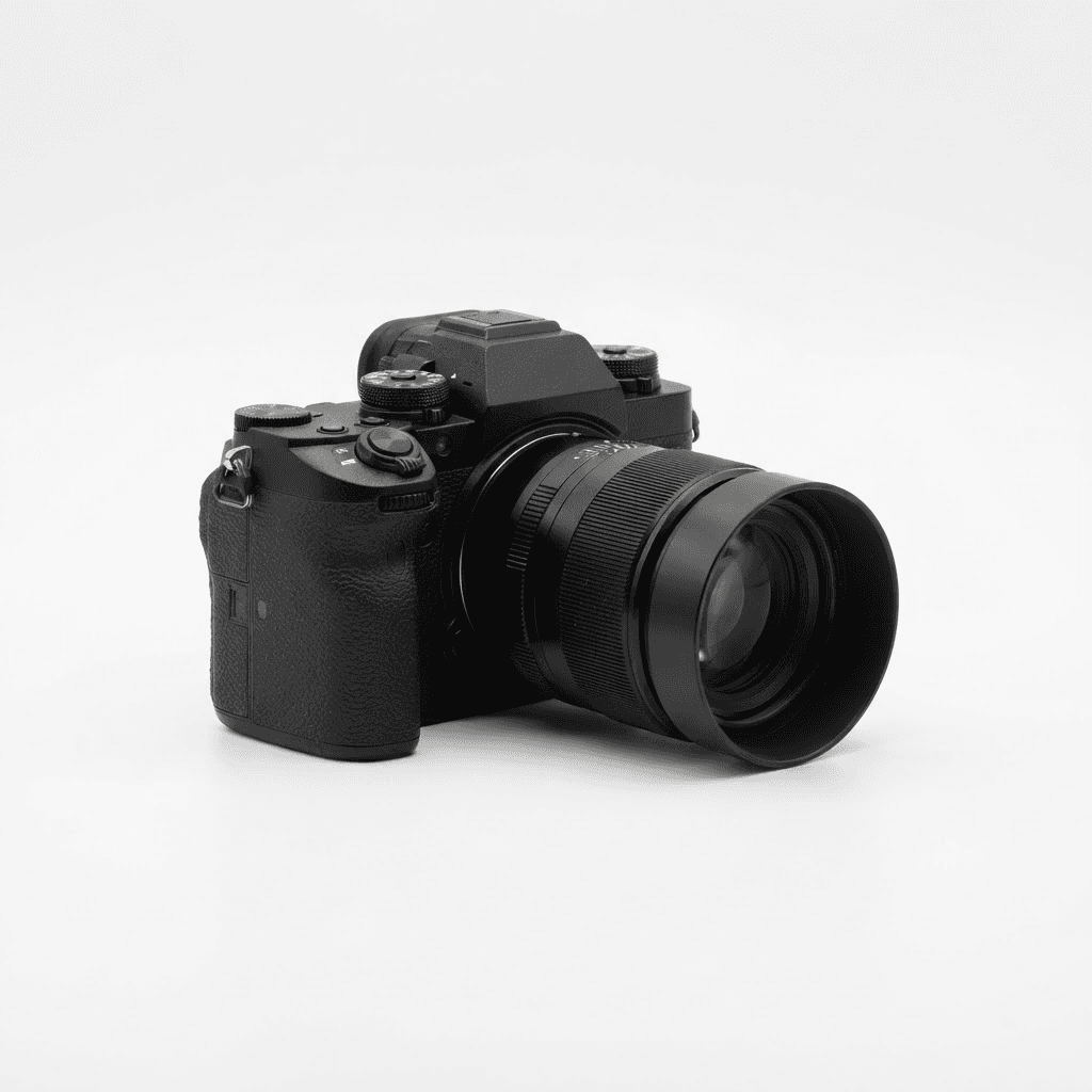 Cámara mirrorless con lente
